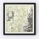 Vintage Akershus, Norway Map 1729
