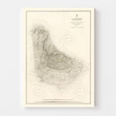 Vintage Barbados Nautical Map 1927