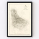 Vintage Barbados Nautical Map 1927