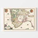 Vintage Map of Stavanger, Norway 1640