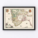 Vintage Map of Stavanger, Norway 1640