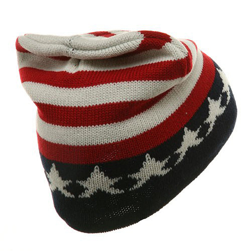 Printed Beanie USA Flag