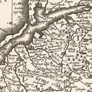 Vintage Map of Prussia 1635