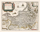 Vintage Map of Prussia 1635