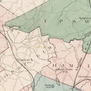 Vintage Map of Essex County, Massachusetts 1884