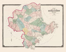 Vintage Map of Essex County, Massachusetts 1884