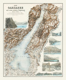 Vintage Lake Garda Italy Map 1890