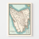 Vintage Map of Tasmania 1831