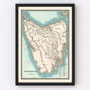 Vintage Map of Tasmania 1831