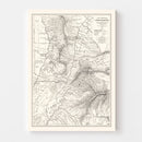 Vintage Map of Paraguay 1873