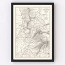 Vintage Map of Paraguay 1873