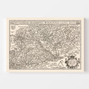 Vintage Map of Hungary 1570