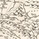 Vintage Map of Switzerland 1581
