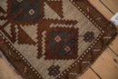 1.5x3.5 Vintage Distressed Kars Rug Mat Runner