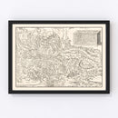 Vintage Map of Switzerland 1581