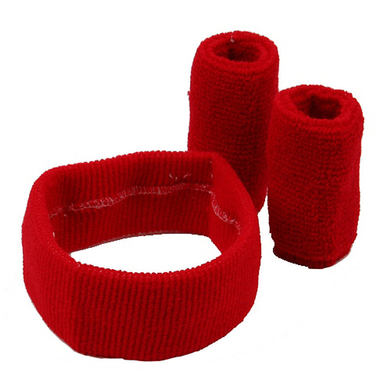 Solid Color Head and Wrist Band Set