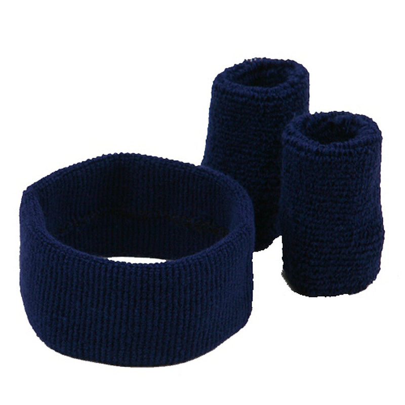 Solid Color Head and Wrist Band Set