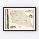 Vintage Lagoon Heights Marthas Vineyard Map 1873
