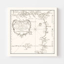 Vintage Gulf of Guinea Map 1754