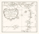 Vintage Gulf of Guinea Map 1754