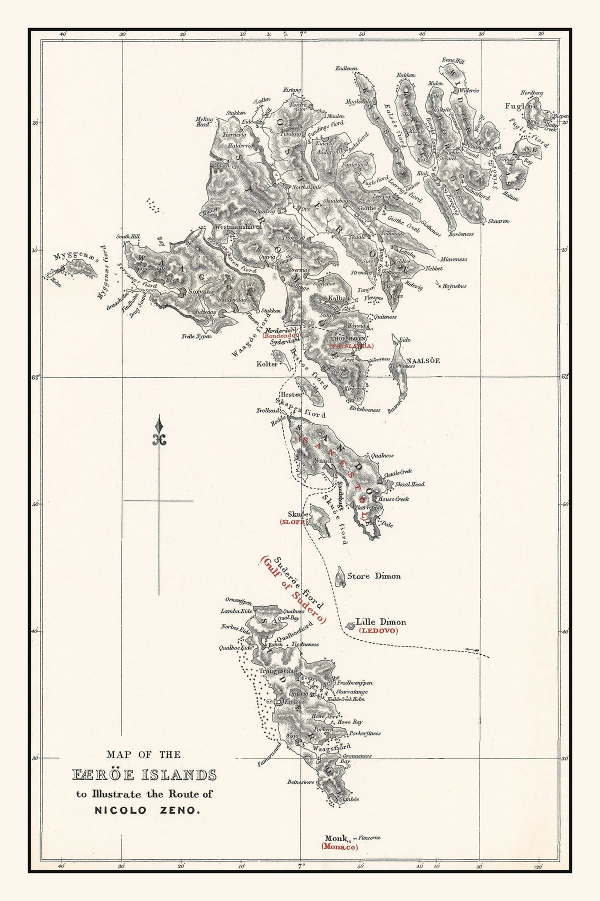 Vintage Faroe Islands Map 1873, photo 5 of 5