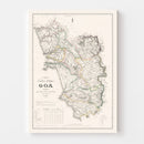 Vintage Goa, India Map 1878
