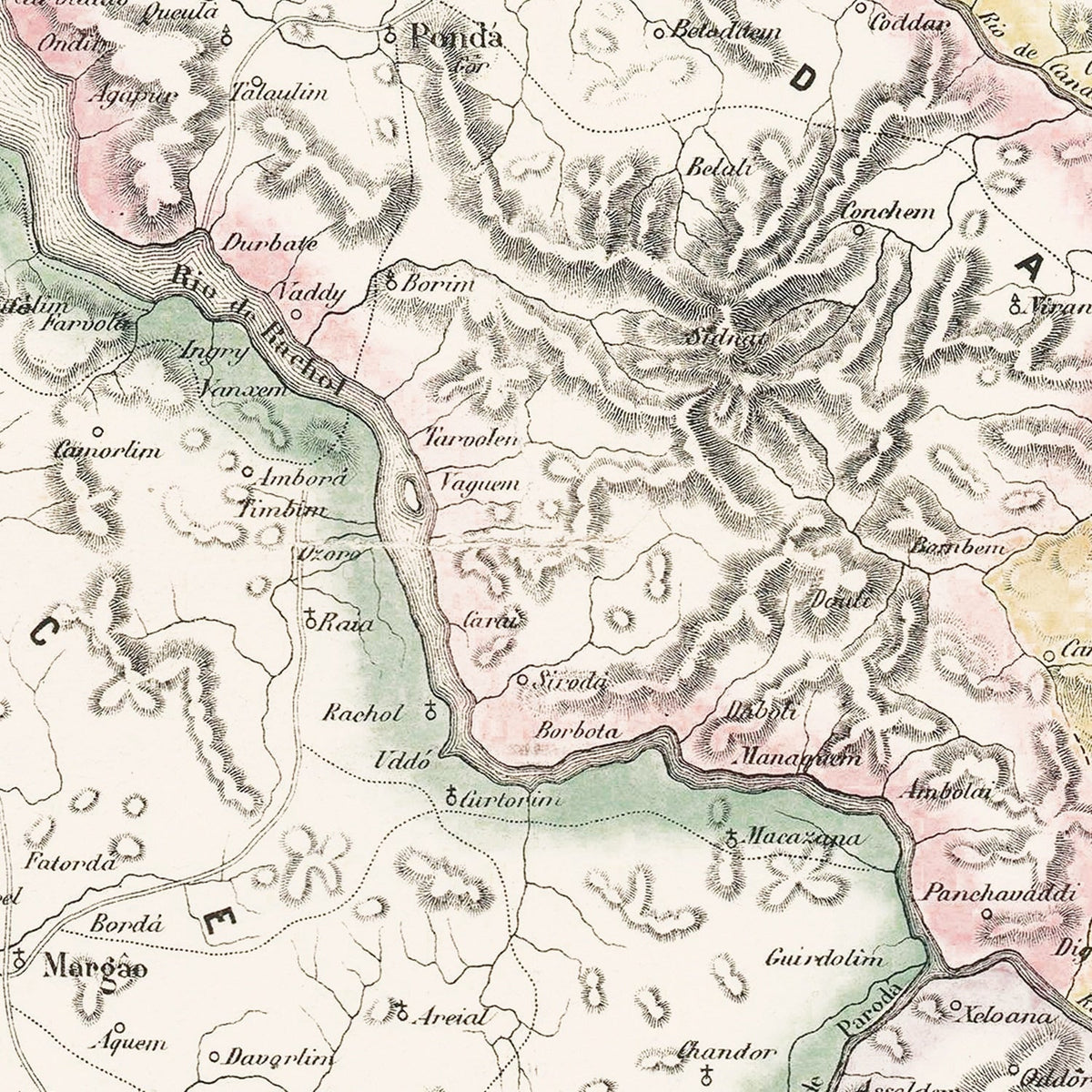 Vintage Goa, India Map 1878, photo 2 of 5