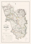 Vintage Goa, India Map 1878