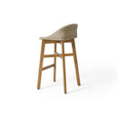 Beeson Outdoor Wicker and Acacia Wood Barstools Set, Water Resistant - Brown