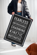 Fearless Motivated Kinetic Bold Text Art