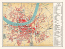 Vintage Map of Basel, Switzerland 1895