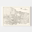 Vintage Map of Montreal, Canada 1920