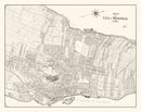 Vintage Map of Montreal, Canada 1920