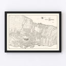 Vintage Map of Montreal, Canada 1920