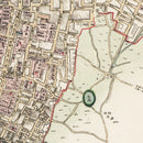 Vintage Map of Nagoya, Japan 1878