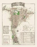 Vintage Map of Nagoya, Japan 1878