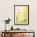 Vintage Chahar, Inner Mongolia Map 1933