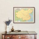 Vintage China Postal Map 1933
