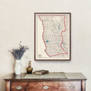 Vintage Map of Mendocino County, California 1914