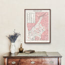 Vintage Map of Cairo, Egypt 1945