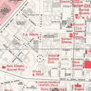 Vintage Map of Cairo, Egypt 1945