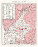 Vintage Map of Cairo, Egypt 1945