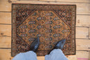 2x2.5 Vintage Fine Sarouk Square Rug Mat
