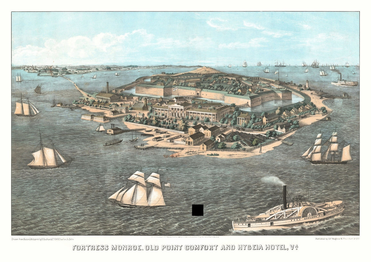 Vintage Fort Monroe, VA Map 1861, photo 5 of 5