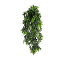 Mediterranean Fern Vine Artificial Hanging Plant 8.6×30in – NFPA701 Fire Rated – UV Resistant