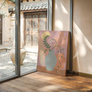 Twilight Leaves in a Pale Blue Vase