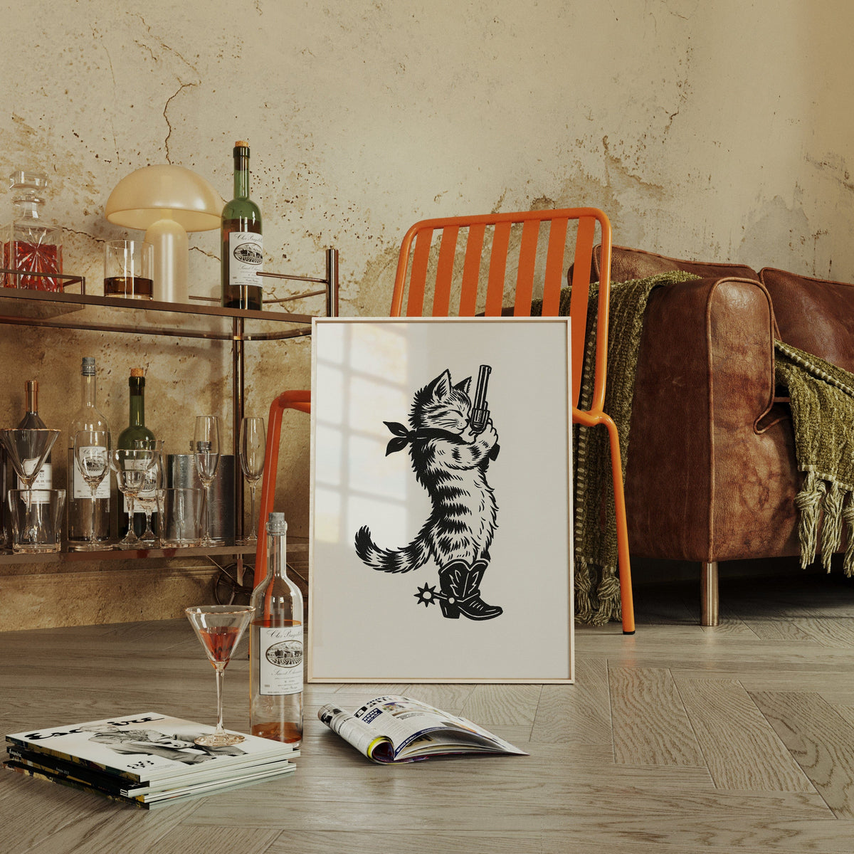 Purrpare for Trouble – Cowboy Cat Sheriff Print, photo 6 of 19