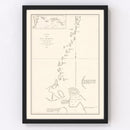Vintage Kuril Islands Map 1788