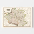 Vintage Map of Poland 1814