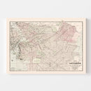 Vintage Map of Brooklyn, New York 1891
